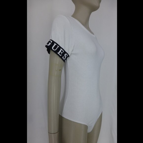 GUESS Logo Tape Cuffs Bodysuit (Size M) - Picture 3 of 14